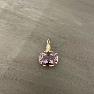 Sterling silver and amethyst pendant